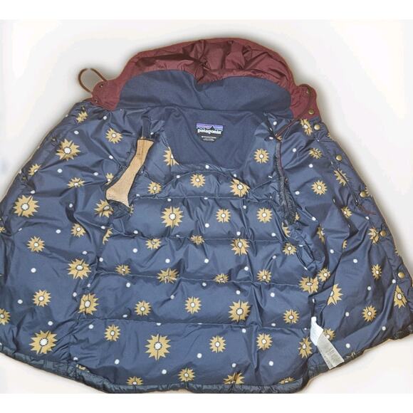 Patagonia Women's Bivy Hooded Vest Smolder Blue Navy/Maroon 27747 Sz Medium EUC - Picture 8 of 13